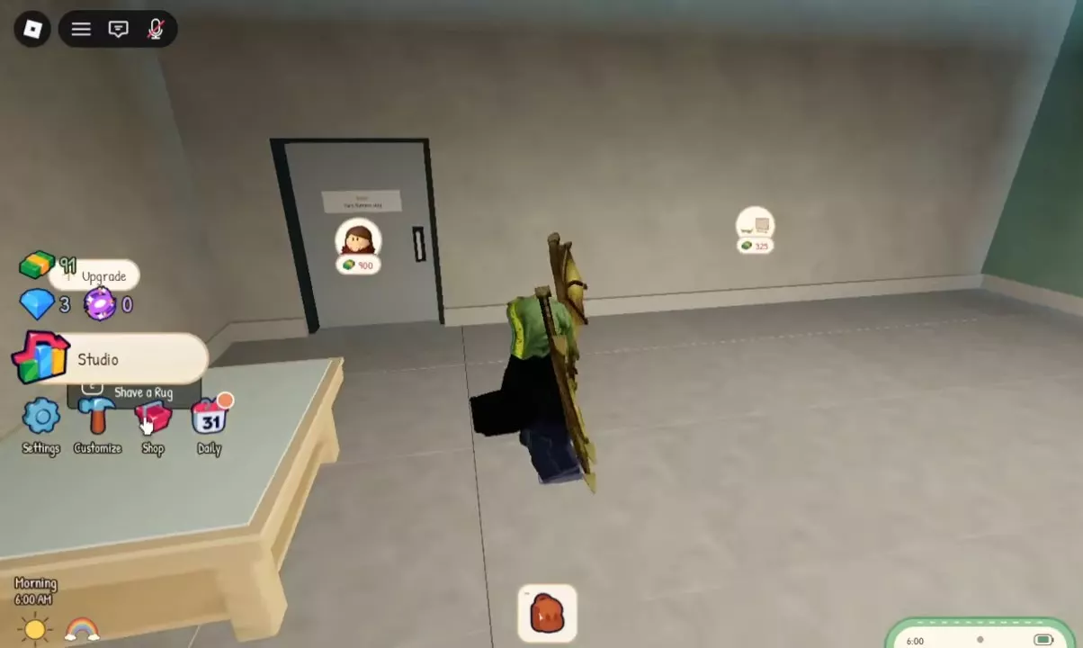 Click the Shop button on the left side of the screen.